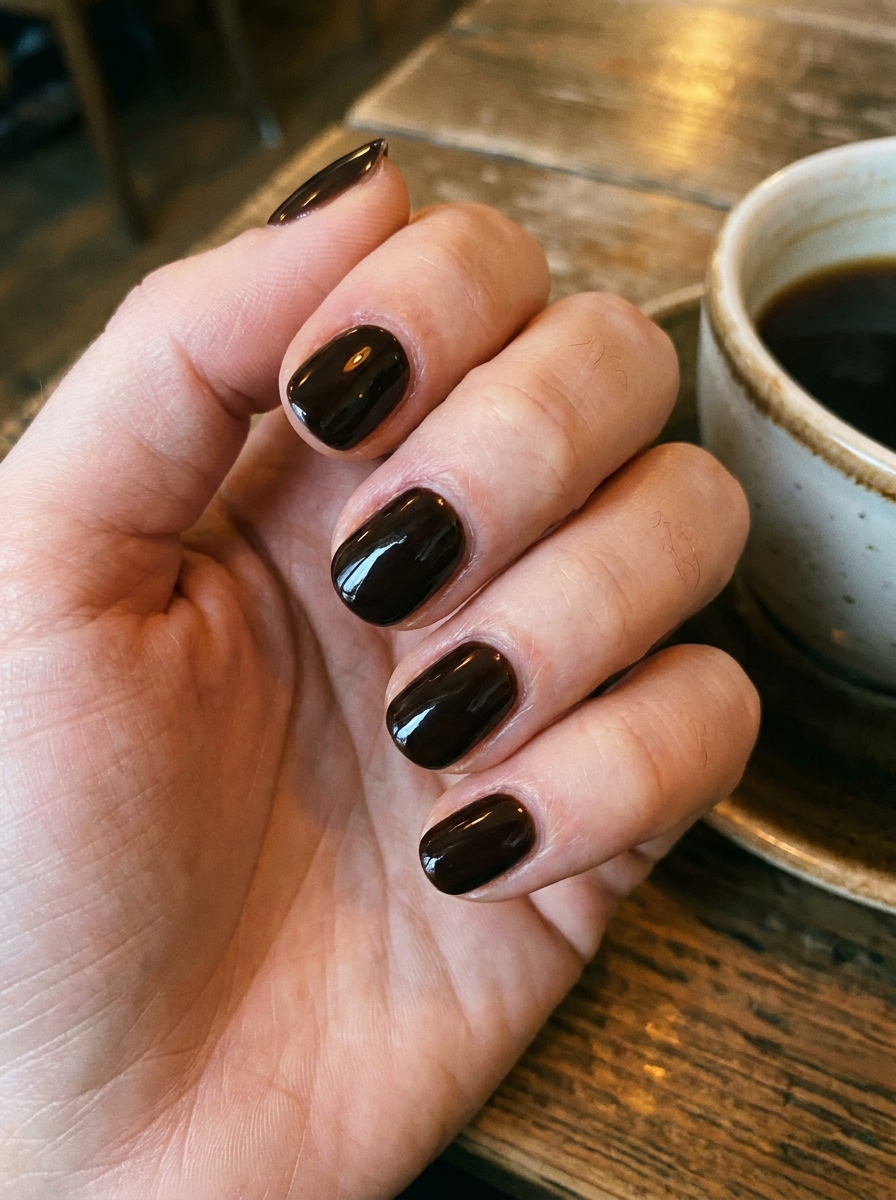 Espresso Nails als Oktober Nägel Ideen Inspiration 2026